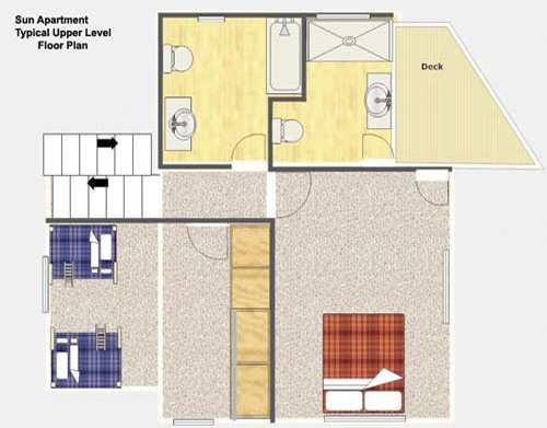 Sun Apartment upper floor plan