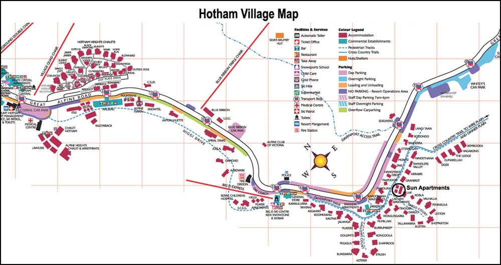 Mt Hotham village map